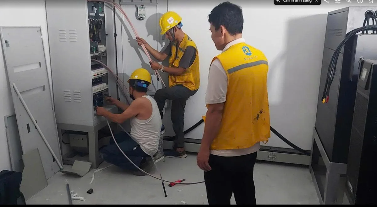 Đấu nối tủ điện điều khiển bơm chữa cháy tại công trình